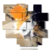 cuadros en 3d impresiones abstractas retrato de mujer - version: 14 pannelli 162x153cm