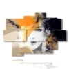 cuadros en 3d impresiones abstractas retrato de mujer - version: 9 pannelli 164x114cm