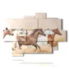paintings horses in the sandstorm - version: 9 pannelli 164x114cm