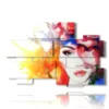 quadri donne con cappello di fiori - version: 10 pannelli 176x115cm