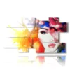 quadri donne con cappello di fiori - version: 10 pannelli 186x105cm