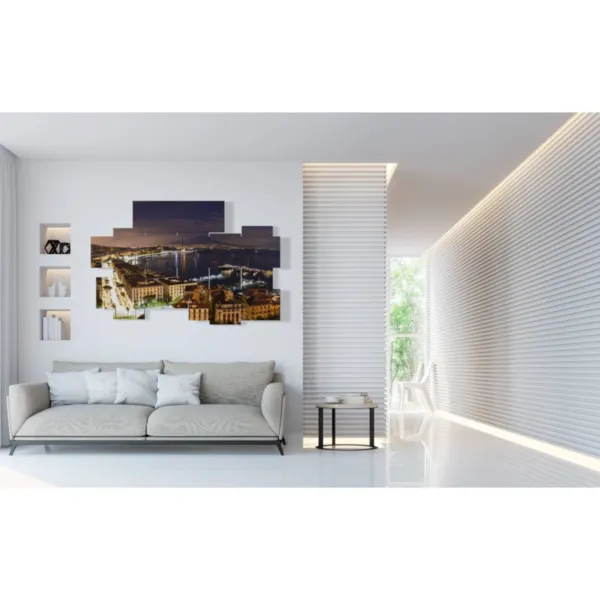 Abstract paintings of the city of Naples