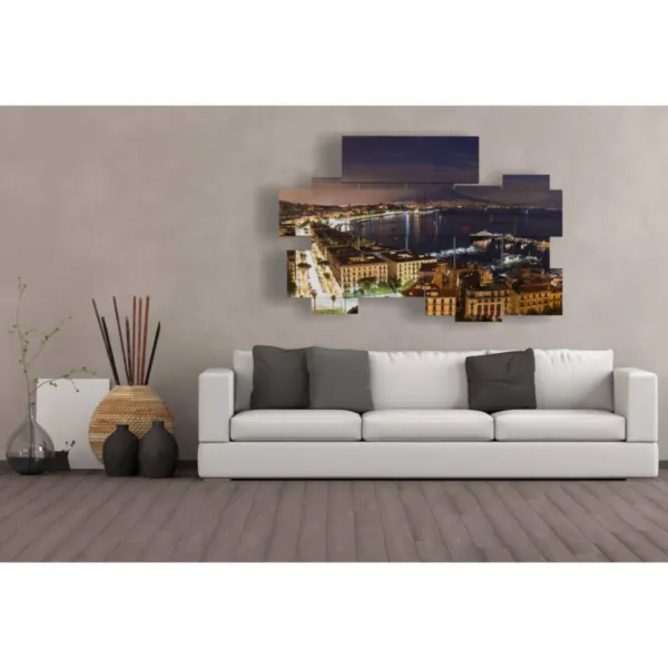 drucke abstraktes Bild Stadt Neapel
