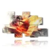 painting with yellow and red abstract painted images - version: 8 pannelli 171x100cm