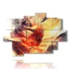 quadro con immagini dipinti astratti giallo e rosso - version: 9 pannelli 164x114cm
