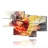 painting with yellow and red abstract painted images - version: 7 pannelli 171x102cm