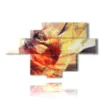 painting with yellow and red abstract painted images - version: 7 pannelli 171x104cm