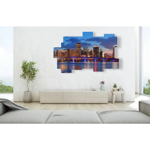 Paintings with photos of Miami today