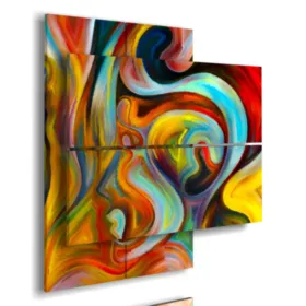 Farbfeld-Wellenbilder mit Farbfontänen