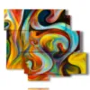 colorful paintings imaginations - version: 6 pannelli 113x99cm