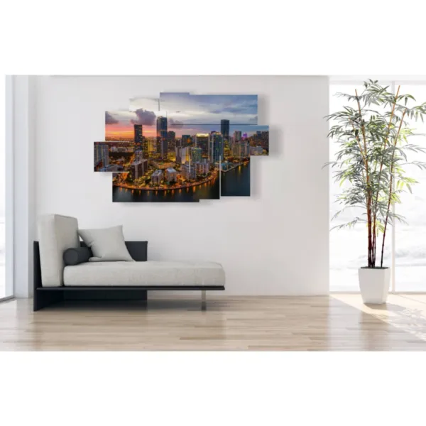 décoration avec photo de Miami la nuit