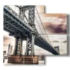 quadro ponte di brooklyn maestoso - version: 4 pannelli 91x85cm