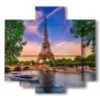 quadro paris moderno tra gli alberi - version: 5 pannelli 89x85cm