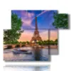 quadro paris moderno tra gli alberi - version: 6 pannelli 122x96cm