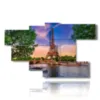 modernes bild paris zwischen den baeumen - version: 7 pannelli 172x103cm