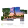 quadro paris moderno tra gli alberi - version: 9 pannelli 184x106cm