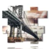 bild majestaetische brooklyn bridge - version: 14 pannelli 176x153cm