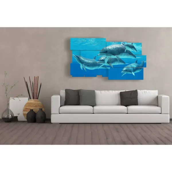 Gemälde, Fische und Delfine