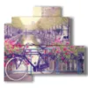 bild foto amsterdamer innenstadt und fahrrad - version: 4 pannelli 83x78cm