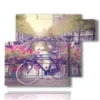 cuadro foto centro ciudad de amsterdam y bicicleta - version: 6 pannelli 122x96cm