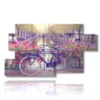 quadro foto amsterdam centro e bicicletta - version: 7 pannelli 157x90cm