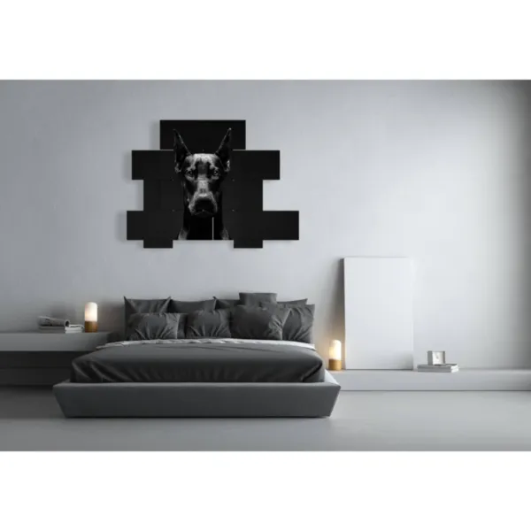 Tableaux avec un chien en colère