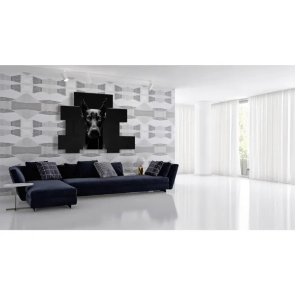 decorazioni con cane arrabbiato