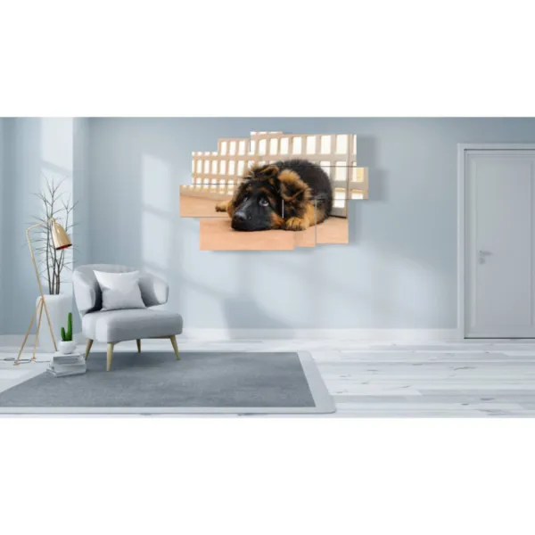 dog paintings in living rooms