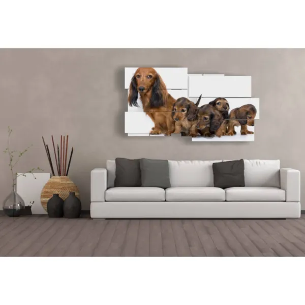 Decoración de pared con cachorros de perros