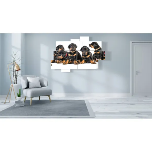 mural art with puppies