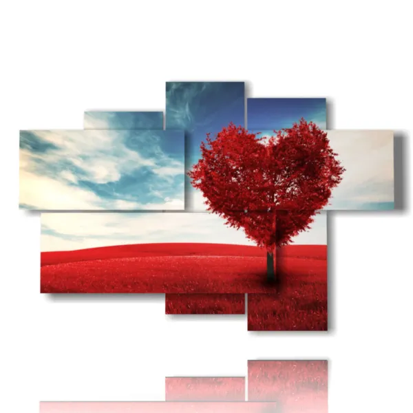 quadro cuore rosso