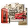 vintage london bilder - version: 5 pannelli 89x77cm