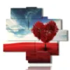 quadro cuore rosso nell albero - version: 13 pannelli 172x153cm