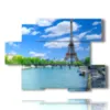 tableau paris tour eiffel de jour - version: 6 pannelli 129x94cm