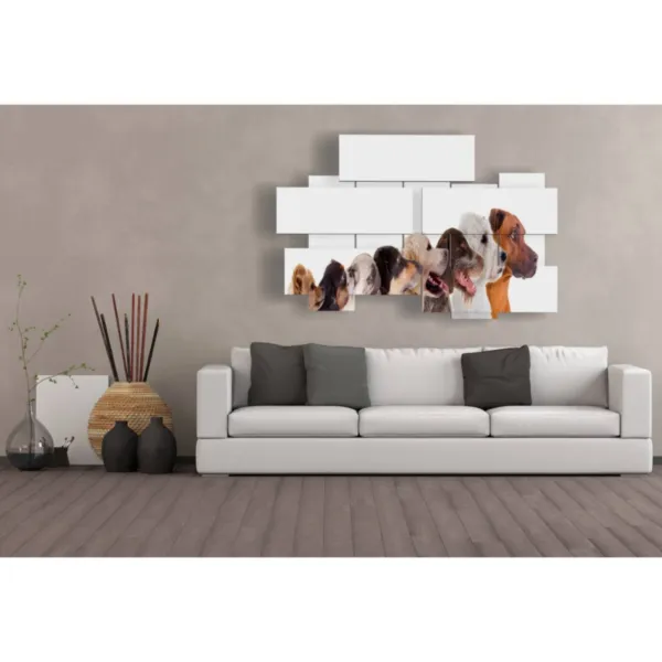 Póster con perros dibujados