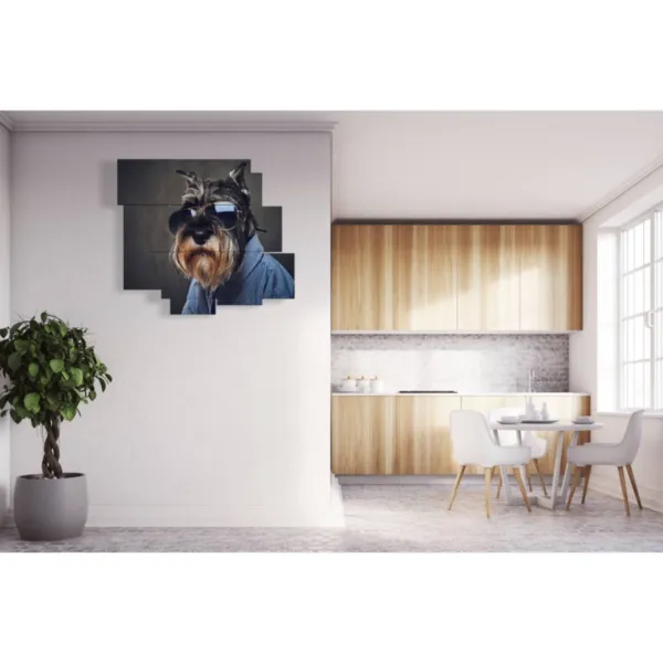 Impressions de chiens portant des lunettes