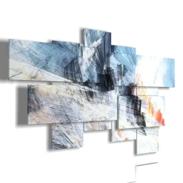 quadri moderni bianco e grigio minimalisti