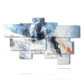 quadri moderni bianco e grigio