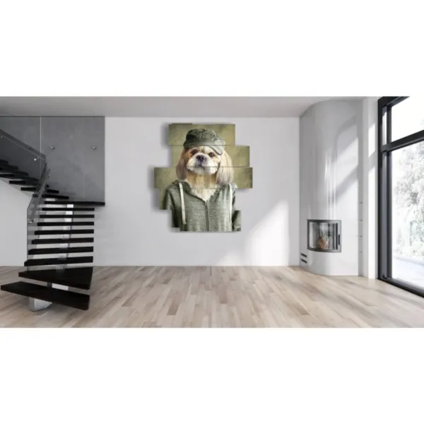 Cuadros pictóricos de perros con ropa