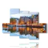 bild mit fotos haeuser amsterdam - version: 6 pannelli 135x96cm