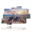 painting landscape paris seen from above by day - version: 10 pannelli 173x114cm