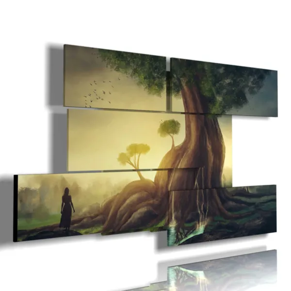 quadri moderni alberi