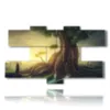 modern painting giant fantasy trees - version: 7 pannelli 176x102cm