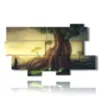 tableau moderne arbres fantastiques geants - version: 10 pannelli 190x110cm