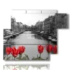 painting with photos amsterdam black and white - version: 6 pannelli 122x96cm