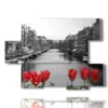 painting with photos amsterdam black and white - version: 6 pannelli 129x94cm