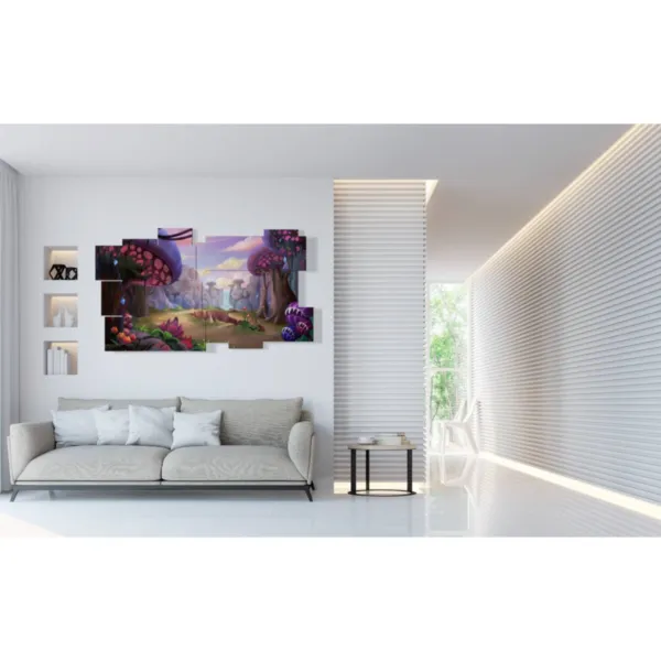 tableaux modernes avec des champignons fantastiques