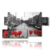 painting with photos amsterdam black and white - version: 7 pannelli 157x90cm