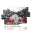 painting with photos amsterdam black and white - version: 9 pannelli 171x108cm