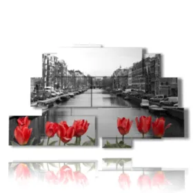 foto de Ámsterdam en blanco y negro